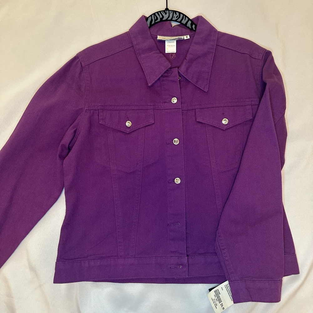 Christine Alexander Vibrant Purple Jean Jacket